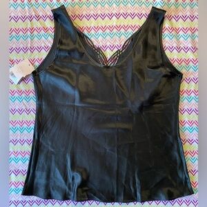 Cabernet Black Sleeveless Size M Top 100% Polyester NWT